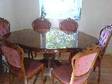 italian table and six chairs